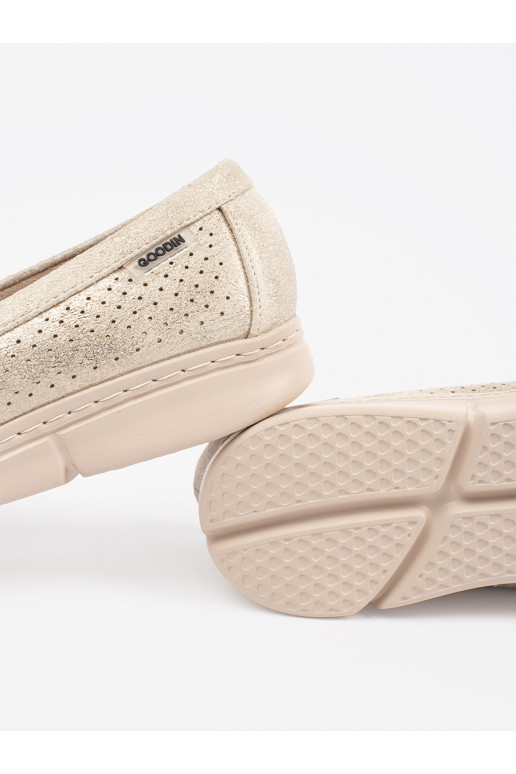 Kuldset värvi  mokassiinid ze m elementem Kuldset värvi  mokassiinid ze m elementem