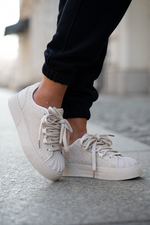 Sneakers tüüpi jalanõud Pealiste omad Kaunistusega platvormiga beeži värvi Eanneth Sneakers tüüpi jalanõud Pealiste omad Kaunistusega platvormiga beeži värvi Eanneth