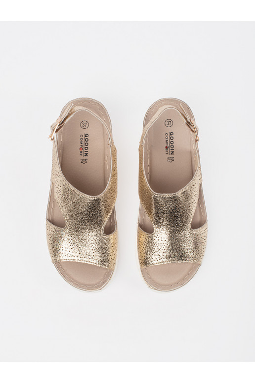 Kuldset värvi kingad na j platformie