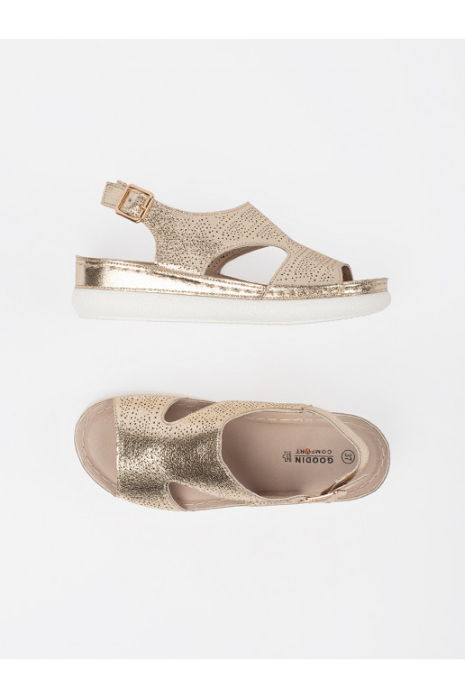 Kuldset värvi kingad na j platformie