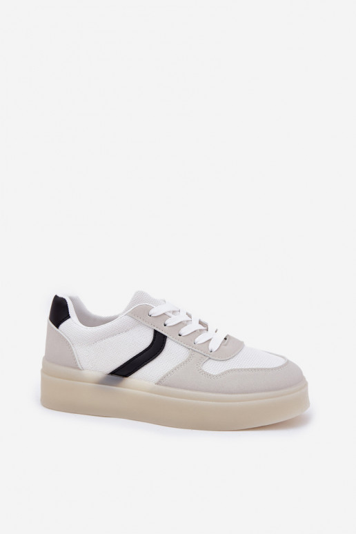 Madala Sneakersi stiilis kingad Naistele platvormiga valge