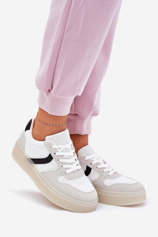 Madala Sneakersi stiilis kingad Naistele platvormiga valge