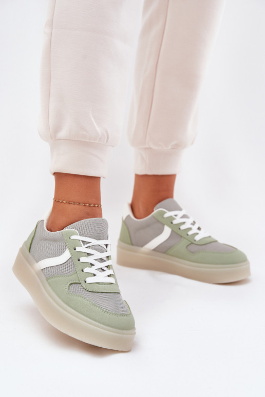 Madala Sneakersi stiilis kingad Naistele platvormiga roheline