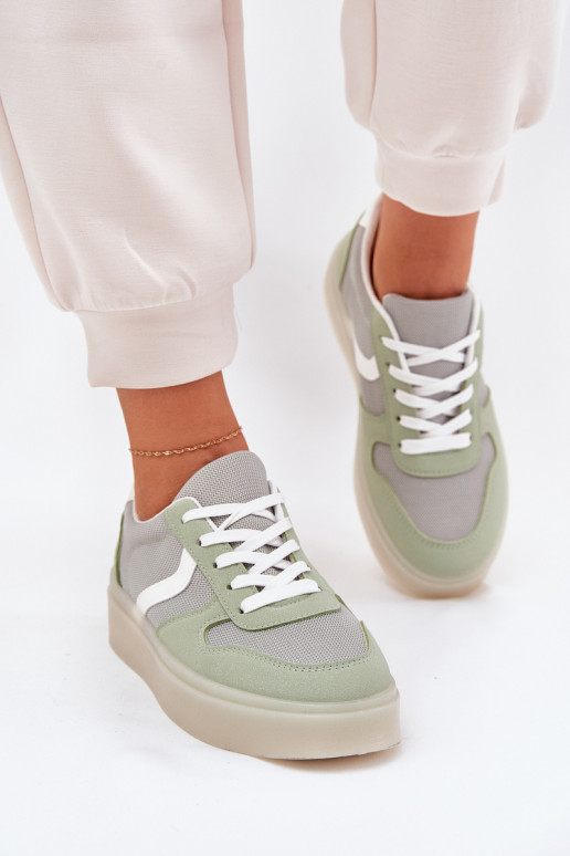 Madala Sneakersi stiilis kingad Naistele platvormiga roheline