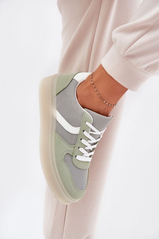 Madala Sneakersi stiilis kingad Naistele platvormiga roheline