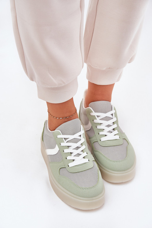 Madala Sneakersi stiilis kingad Naistele platvormiga roheline