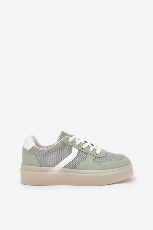Madala Sneakersi stiilis kingad Naistele platvormiga roheline