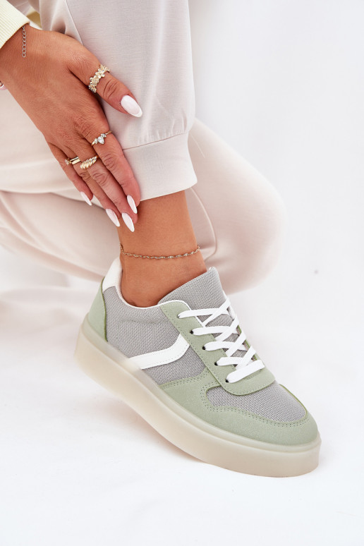 Madala Sneakersi stiilis kingad Naistele platvormiga roheline