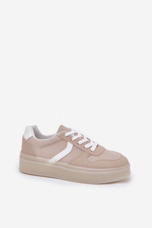 Madala Sneakersi stiilis kingad Naistele platvormiga beež