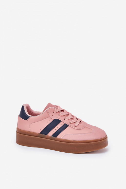 Sneakersi stiilis kingad Naistele platvormiga ökokoestest roosa
