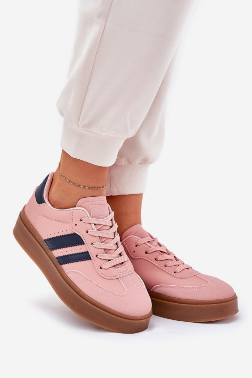 Sneakersi stiilis kingad Naistele platvormiga ökokoestest roosa