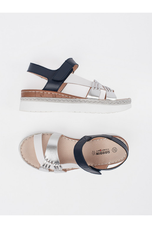 Valget-Sinist värvi kingad platvormiga z m zdobieniem Valget-Sinist värvi kingad platvormiga z m zdobieniem