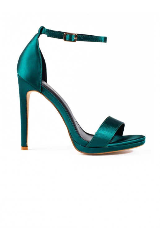 Rohelised naiste sandaalid kõrge kontsaga Rohelised naiste sandaalid kõrge kontsaga