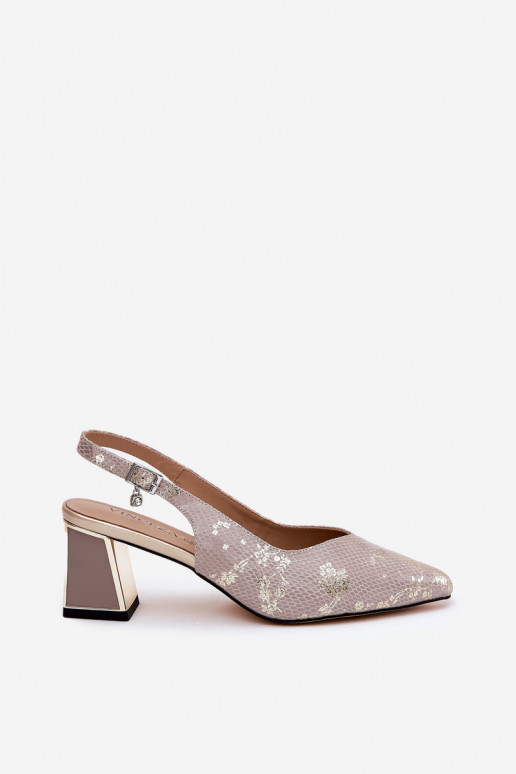   Naistesandaalid Ze Szpiczastymi Noskami Vinceza 66733 Kuldset värvi-Hõbedat värvi