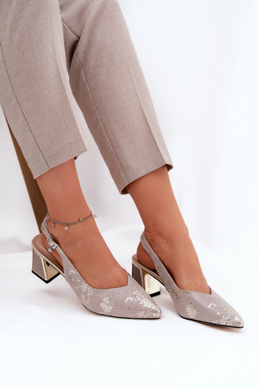   Naistesandaalid Ze Szpiczastymi Noskami Vinceza 66733 Kuldset värvi-Hõbedat värvi