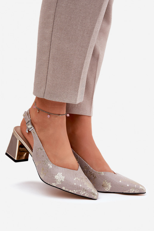   Naistesandaalid Ze Szpiczastymi Noskami Vinceza 66733 Kuldset värvi-Hõbedat värvi