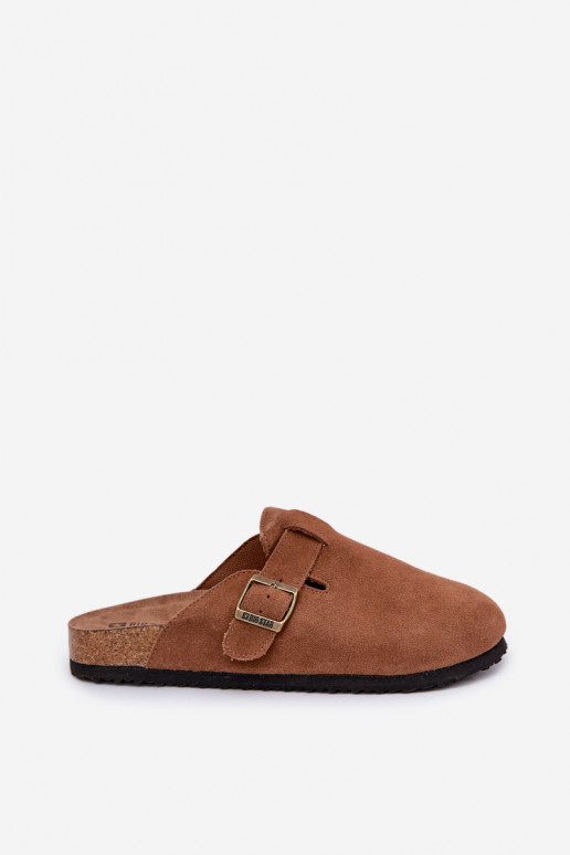 Naiste pruunid sametised sussid pandladega Big Star RR274A387