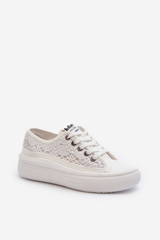Pitsilised naiste saapad Lee Cooper LCW-23-44-1617 valget värvi Pitsilised naiste saapad Lee Cooper LCW-23-44-1617 valget värvi