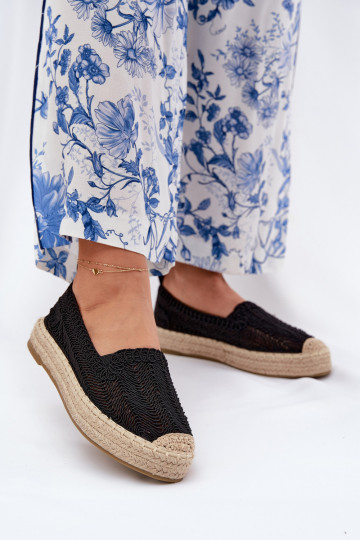 Espadrillid platvormiga Vinceza 17392 Must