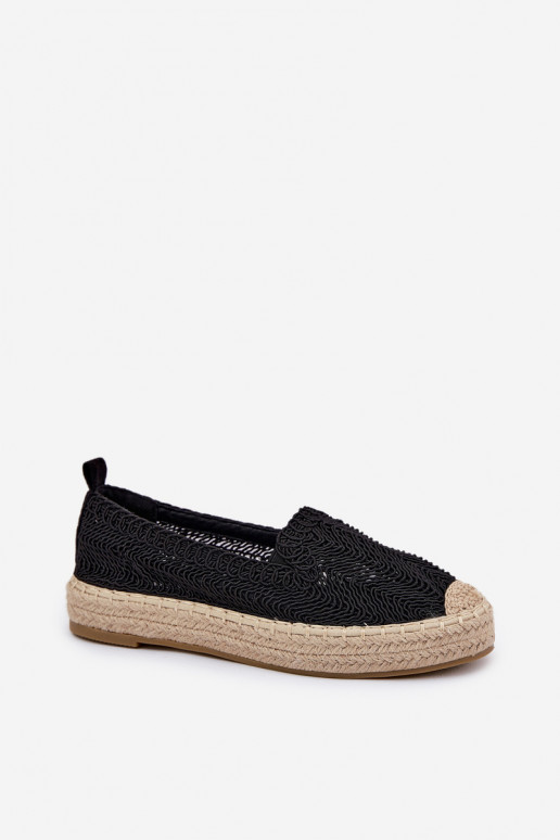 Mustad espadrillid platvormiga Vinceza 17392