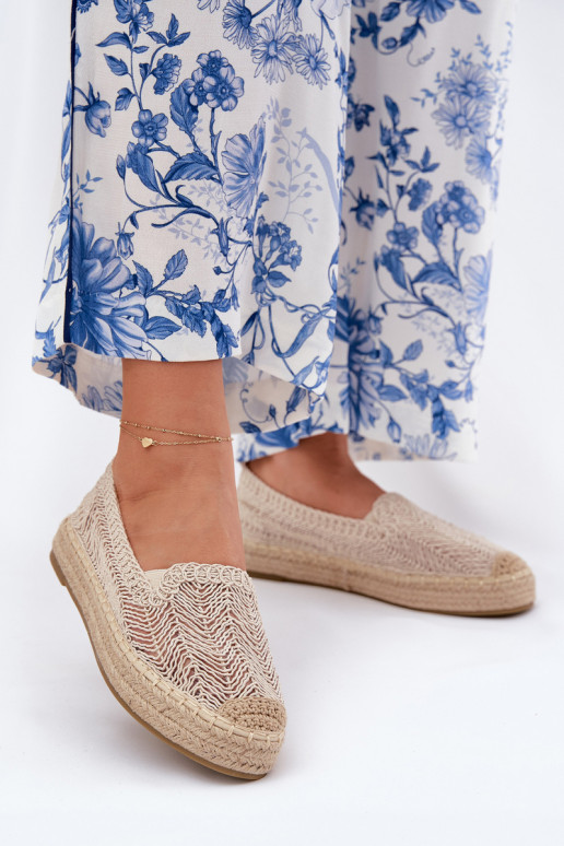 Espadrillid platvormiga Vinceza 17392 beeži värvi Espadrillid platvormiga Vinceza 17392 beeži värvi