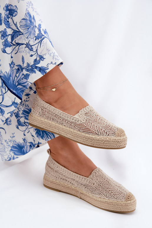 Espadrillid platvormiga Vinceza 17392 beeži värvi Espadrillid platvormiga Vinceza 17392 beeži värvi