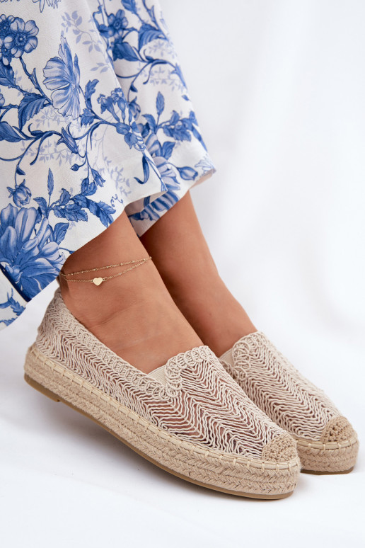 Espadrillid platvormiga Vinceza 17392 beeži värvi Espadrillid platvormiga Vinceza 17392 beeži värvi