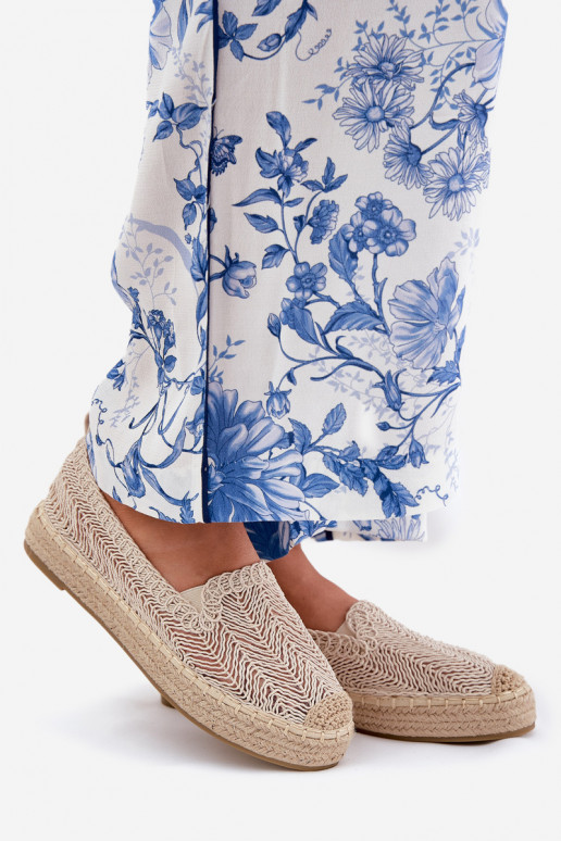 Espadrillid platvormiga Vinceza 17392 beeži värvi Espadrillid platvormiga Vinceza 17392 beeži värvi