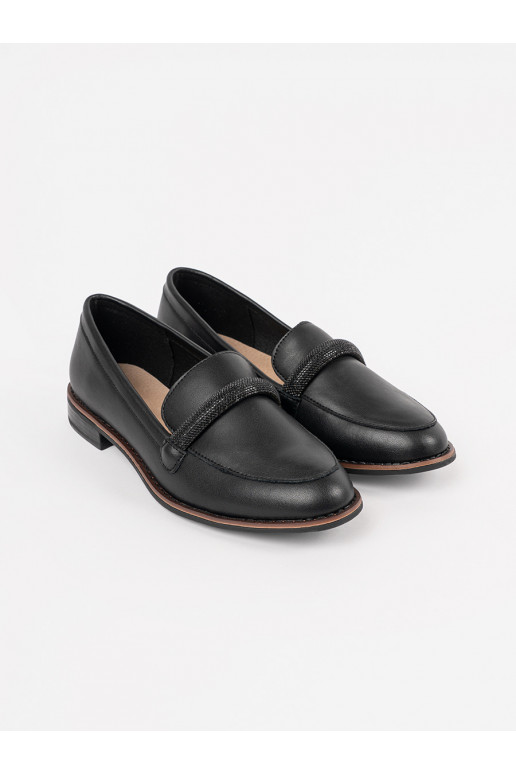 Must mokassiinid ze skórzaną wkładką Sergio Leone