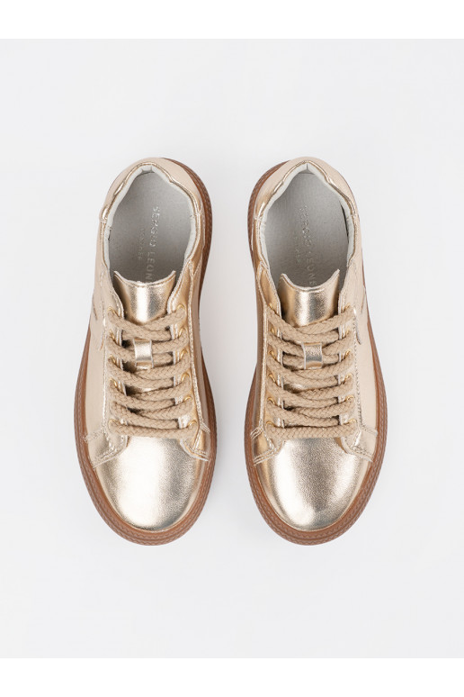 Kuldset värvi Tossud mudeli kingad   Sergio Leone