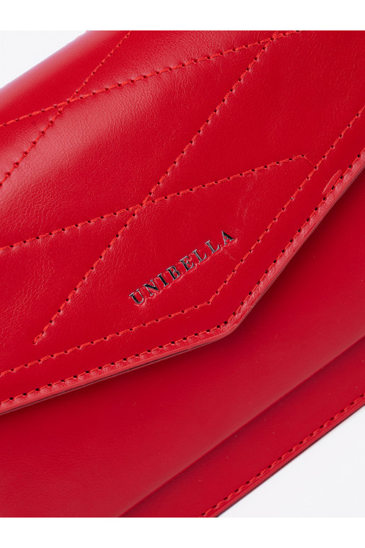 Punased elegantne käekott z rączką i paskiem