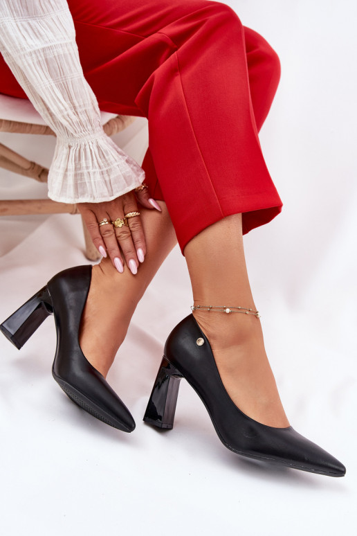 Elegantsed Kingad Na Słupkowym Obcasie Vinceza 62221 Must