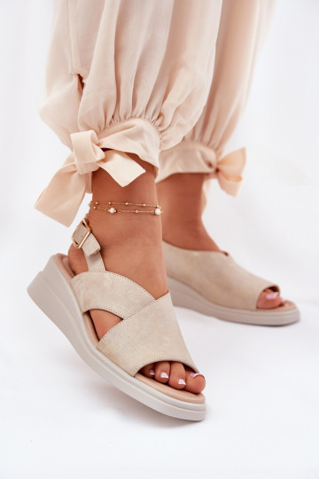 Naistesandaalid  eko-nahast Kuldset värvi Quilara