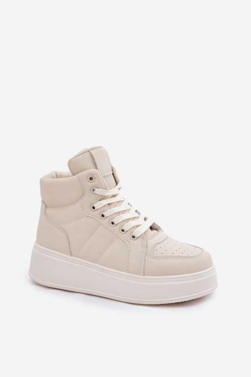 Kõrged sneakers mudeli kingad naistele platvormiga liivakarva Tillive