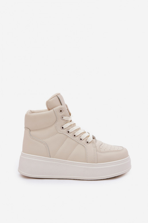 Kõrged sneakers mudeli kingad naistele platvormiga liivakarva Tillive