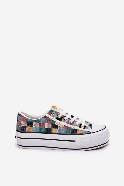 Mustriline naiste saapad platvormiga Lee Cooper LCIN-25-31-3441L Mitmevärvilised