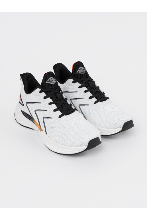 Valget-Mustad naiste kingad z pomarańczowym elementem