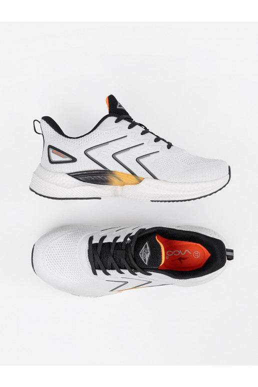 Valget-Mustad naiste kingad z pomarańczowym elementem