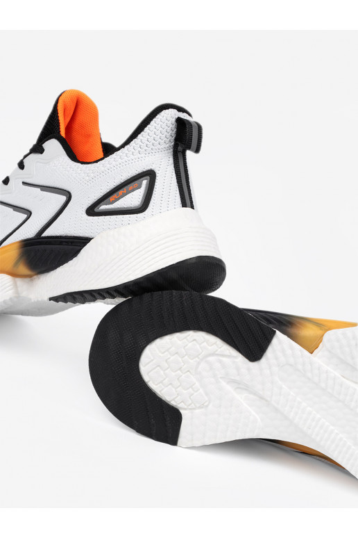 Valget-Mustad naiste kingad z pomarańczowym elementem