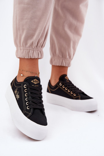 Nööritavad riidest jalatsid platvormiga Lee Cooper LCW-25-31-3431L Must 2