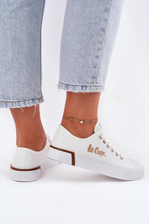 vabaaja jalanõud Riidest  Lee Cooper LCW-25-31-3428L valget värvi vabaaja jalanõud Riidest  Lee Cooper LCW-25-31-3428L valget värvi