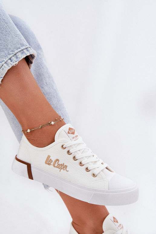 vabaaja jalanõud Riidest  Lee Cooper LCW-25-31-3428L valget värvi vabaaja jalanõud Riidest  Lee Cooper LCW-25-31-3428L valget värvi