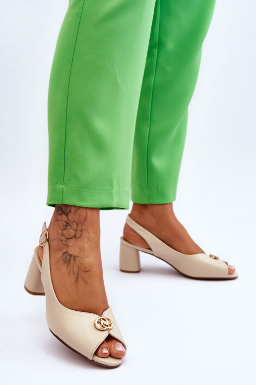 Elegantsed kõrge kontsaga sandaalid beeži värvi Hette    Elegantsed kõrge kontsaga sandaalid beeži värvi Hette