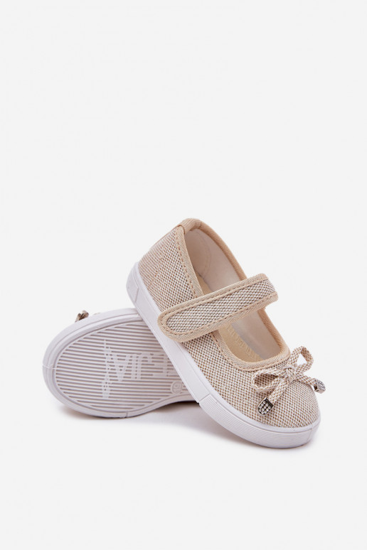 laste baleriinad lipsukesega Kuldset värvi Amirinas laste baleriinad lipsukesega Kuldset värvi Amirinas