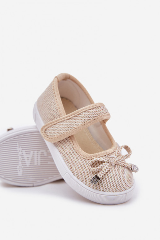 laste baleriinad lipsukesega Kuldset värvi Amirinas laste baleriinad lipsukesega Kuldset värvi Amirinas