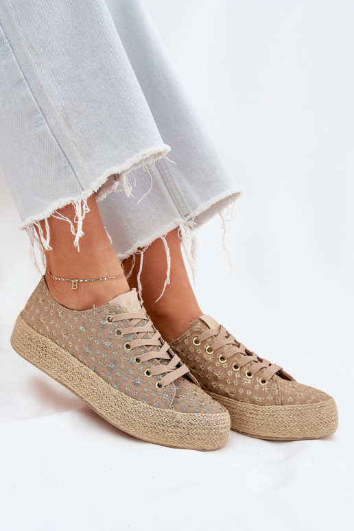 Kudumisega vabaaja jalanõud platvormiga Lee Cooper LCIN-25-08-3646L khaki Kudumisega vabaaja jalanõud platvormiga Lee Cooper LCIN-25-08-3646L khaki