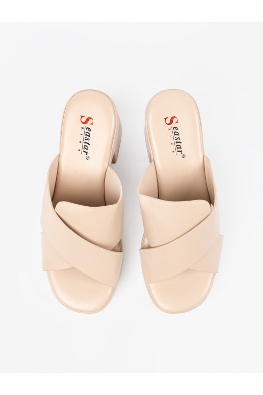 beeži värvi plätud kõrge kontsaga