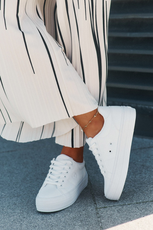 Eko   naiste saapad platvormiga Big Star RR274298 valget värvi