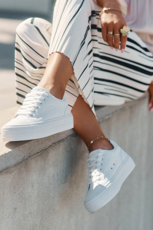 Eko   naiste saapad platvormiga Big Star RR274298 valget värvi