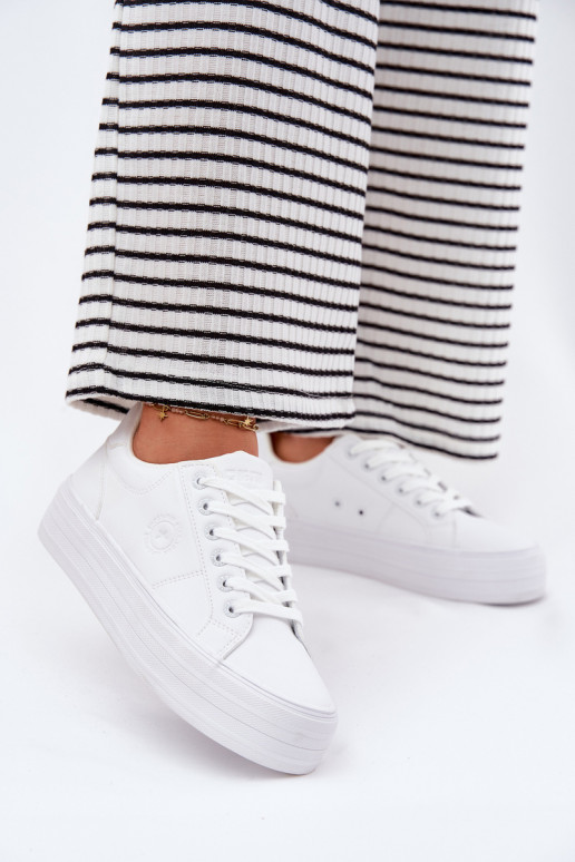 Eko   naiste saapad platvormiga Big Star RR274298 valget värvi